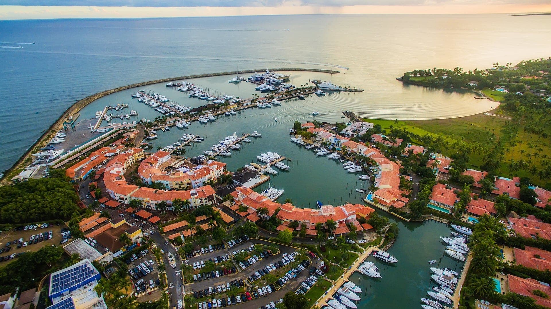 Casa de Campo marina at golden hour
